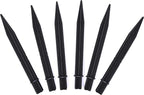 Aliotech 6Pcs 8.25 Inch Reinforced Ground Spikes, Solar Lights Spikes, ABS Plastic Lights Replacement Stakes, Ideal for Solar Pathway Lights Garden Lights Torch Lights(Inside Diameter 0.83 Inches)