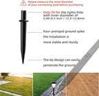 10 Pack Solar Light Stakes Replacement (Fit for Inner Diameter 0.49 inch), Plastic Reinforced Ground Spikes for Solar Wheat Ear Flower Light Outdoor Landscape Path Christmas Yard Garden Deco