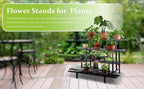Zhongma 4 Tier Sturdy Metal Plant Stand with Wheels, L45.67 x W34.65 x H35.83 inch, Heavy Duty Plant Holder for Home Indoor and Outdoor, 880 LBS Capacity & Heavy Duty Construction