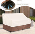 Waterproof Patio Sofa Cover for Loveseats, Benches & 3-Seat Sofas, Beige Brown