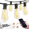 addlon 200FT Smart Outdoor String Lights with APP Control, Waterproof Patio Lights ETL Listed with Shatterproof Dimmable ST38 LED Bulbs Connectable Outdoor Lighting for Backyard Bistro Garden Bistro