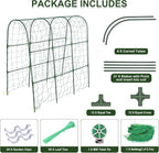 Cucumber Trellis for Raised Bed,U-Shape Garden Trellis for Climbing Plants Outdoor, Metal Arch Trellis for Vegetables, Plant Support for Vine,Tomato, Pea (Green, 49.6" L×30" W×47.2" H)