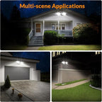 LEPOWER 28W 3000LM ‌LED Security Flood Light‌ ‌Outdoor‌, Switch Controlled Aluminum ‌Security Light‌, 2 Adjustable Heads, 5500K Daylight, IP65 Waterproof, Wet Location for Patio, Garden, Yard Lights