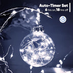 4-Pack 16.4 Ft. Battery Powered LED String Lights, White, 8 Modes