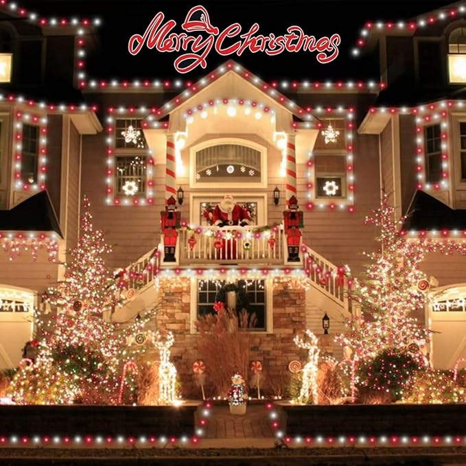 String Lights, 66ft 200 LED Outdoor Waterproof with Timer
