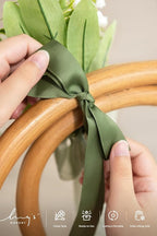 Artificial Wedding Pew Flowers, 8 Pcs Lilac and Gold Silk Aisle Decor