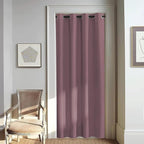NICETOWN Door Curtain for Closet Doors 80 Inches Long 1 Panel, Blackout Doorway Curtain for Open Closet Bedroom, Room Divider Living Room for Privacy (Dry Rose, 1 Panel, 46W x 80L)