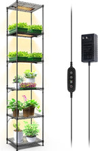 Barrina CX83 Plant Stand with Grow Lights, 6-Tier Plant Shelf with 10W Full Spectrum Ultra-Thin Grow Light Panel, 3 Modes, Auto Timer, Ladder Flower Pot Stand Display Rack 15.7" L x 11.8" W x 70.9" H