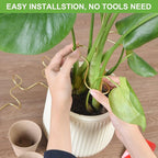 succulentlovers 4PCS Indoor Plant Support Stakes, 12.6 Inch Metal Monstera Plant Supports, Indoor Plant Trellis Plant Stem Holder Support for Indoors & Outdoor Garden Plants Stabilization and Supports