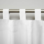 Exclusive Home Cabana Solid Indoor/Outdoor Light Filtering Hook-and-Loop Tab Top Curtain Panel Pair, 54"x144", White