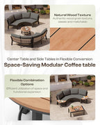 Outdoor Patio Sectional Modular Sofa, Aluminum 1 Piece Curved Patio Couch with Washable Cushions, All Weather PE Rope Sofa for Backyard,Porch, Deck, Poolsid, Graphite
