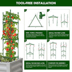8 Pack Tomato Cages for Garden,Up to 51.2Inch Tomato Cage Trellis-Upgraded Hexagon Connector,Heavy Duty Adjustable Tomato Stake Support for Raised Garden Bed