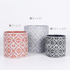 Plant Pots, Set of Indoor Plant pots, Plastic Planter with Drainage and Saucer, Modern Distinctive Self Watering Plant Pot, Spray Spots (Indoor Plant Pots)