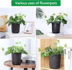 JERIA 100-Pack 1 Gallon Flexible Plant Nursery Pots with 100Pcs Plant Labels,Thickened Soft Plastic Seedling Pots,Seed Starting Pot Flower Plant Container for Succulents，Seedlings