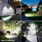 WdtPro Solar Spot Lights Outdoor Waterproof, Bright Solar Lights Outdoor with 16 Extra-Large LEDs, 3 Modes Landscape Spotlights, 2-in-1 Solar Powered Light for Yard Flag Garden, 10 Pack, Cool White