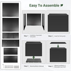 Metal Planter Box 30” x 12” x 24”, Outdoor Planter with Removable Insert Shelf, Black Steel Planter Heavy Duty for Porch, Garden, Patio, Yard