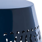 Christopher Knight Home Ruby Outdoor 12" Iron Side Table, Dark Blue