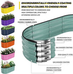 Galvanized Metal Planter Raised Garden Bed Kit for Gardening Outdoor，6x3x2ft Planter Grow Garden Box Raised Flower Bed，Long Vegetable Clearance Herb Raised Garden Beds For Container Gardening