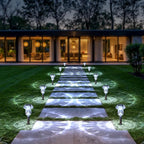 Mancra Solar Pathway Lights Outdoor, 8 Pack Mushroom Solar Lights Outdoor Waterproof Dusk to Dawn Solar Garden Lights for Yard Walkway Garden Decor, Cool White