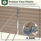 DTIG Galvanized Raised Garden Bed for Vegetables Flowers Herbs, Tall Metal Raised Garden Bed Kit with Garden Tools, Gloves, Plant Labels, Brown 6×3×2FT