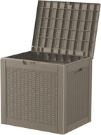 Resin Deck Box - 31 Gallon Lockable Outdoor Storage, Water-Resistant - Image 2
