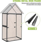 Outdoor Storage Shed Cabinet Strong Iron Frame Surrounding Garden Tool Storage - Image 2