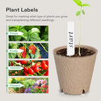 VIVOSUN Peat Pots, 120 Packs 3.15-Inch Seed Starting Pots with Drainage Holes, Round Nursery Pot, 20 Plant Labels for Flowers, Plants, Vegetables, 120Pcs
