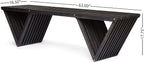 Christopher Knight Home Esme Outdoor Acacia Wood Bench, Dark Gray Finish