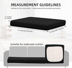 Cushion Covers, 12-Pack Black Stretch Fit Outdoor Patio Covers