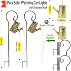 2 Pack Solar Watering Can with Lights,Solar Outdoor Garden Decor Waterproof Hanging Lantern Landscape Lights Outside Decorations for Yard Lawn Patio Gardening Gifts.