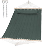 SUNCREAT Hammocks Replacement Hammock for Stand, 475 lbs Capacity, Two Person Backyard Hammock for Outside, Green Gray