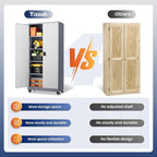 Yizosh Metal Garage Storage Cabinet with Locking Doors and Adjustable Shelves,- 75" Rolling Steel Tool Cabinet for Home Office,Garage,Warehouse