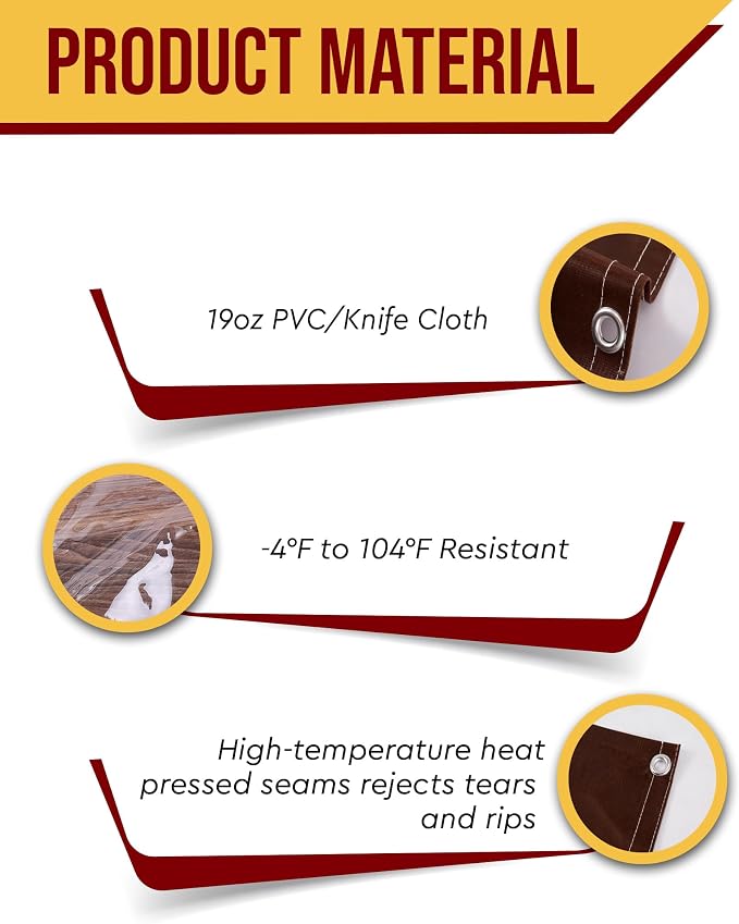 FoundGo 8'H x 10'W Vinyl Curtains - Image 7