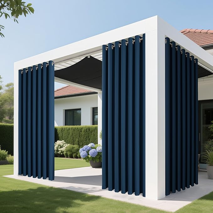 Blackout Patio Sliding Door Curtains – Navy Blue, 70Wx96L, 1 Panel