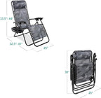 Best Choice Products Set of 2 Adjustable Steel Mesh Zero Gravity Lounge Chair Recliners w/Pillows and Cup Holder Trays - Camoflage