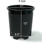 5 Gallon 6-Pack Large Plant Pots Nursery Tree Pot Plastic Planters for Outdoor Indoor Plants Gardening Flower Pots with Drainage Holes