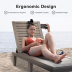 ROJIK Outdoor Chaise Lounge Chair - Image 5