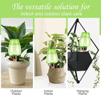 4 Pcs Plant Watering Globes Self Watering Planter Insert Plants Top Fill Water Device Plastic Water Bulbs Slow Release Terracotta for Plants, Green