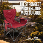 ALPS Mountaineering King Kong Camping Chairs for Adults with Mesh Cup Holders and Pockets, Built Durable and Reliable with Compact Foldable Steel Frame