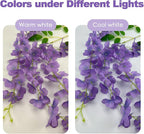 Artificial Wisteria Flowers, 48 Pack Light Purple Hanging Vines