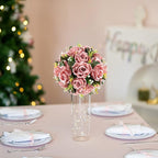 Artificial Flower Ball Centerpieces, Dusty Rose Silk Roses for Weddings