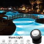AVEKI Solar Pond Spotlights, 12 LED Solar Underwater Lights with Dual Head Waterproof Submarine Landscape Spotlight Security Lighting for Outdoor Patio Ganden Fountain Pond… (White, Single Head)
