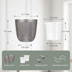 QCQHDU 2 Pack Self Watering Pots, 5.7 Inch Flower Pots with Drainage Holes and Water Filling Port, Garden Planter for Indoor Outdoor Plants (Gray)