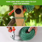 YDSL 88 feet Garden Flexible Wire, Soft Twist Plant Ties for Plant Vines and Office Organization (Diameter - 3MM)