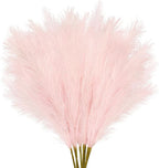 Artificial Pampas Grass Stems, 8 Pack, 35 Inch Pink Silk Plumes