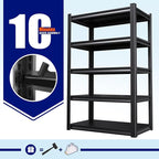 71" H-46 W Garage Shelving Heavy Duty Storage Shelves, Metal Adjustable Shelving Unit, Utility Garage Organizer Shelf for Basement, Pantry, Kitchen, Warehouse, 20" D x 46" W x 71.2" H, Black
