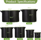 1-Pack 100 Gallon Plant Grow Bags, Thickened Nonwoven Fabric Pots with Handles,Sturdy Garden Planters Aeration Gardening Container to for Plants, Vegetables, and Flowers