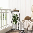Plant Stand Indoor Outdoor, 2 Tier Metal Tall Plant Stand, Flower Pot Stand, Heavy Duty Plant Shelf Rack, Corner Plant Stand Rustproof for Planter Garden Balcony Patio Living Room