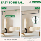 Hanging Planters Rod – Plant Hanger Indoor for Window Ceiling, Hanging Plant Shelf for Wall Planter House Plants, Plant Shelves Metal Holder Bar 31.5In Black (Pots, plants, chains not included)