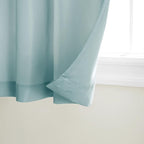 Town & Country Basics Cabana Solid Heavyweight Indoor Outdoor Curtains, Light Filtering Opacity with Grommet Top, Water Repellent, 2-Pack Set, 54"x120", Blue